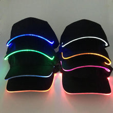 Load image into Gallery viewer, 2 Pcs Christmas Party Peaked Cap LED Luminous Baseball Hat
