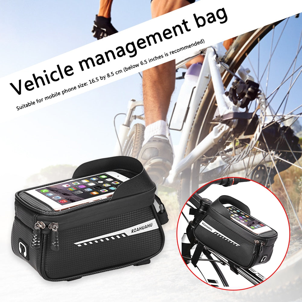 Touchscreen Bike Handlebar Frame Bag