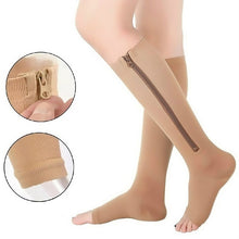 Load image into Gallery viewer, 2 Pair Open Toe Thin Anti-Fatigue Stretchy Sox High Socks
