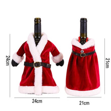 Load image into Gallery viewer, Creative Christmas Wine Bottle Set Golden Velvet Dress Wine Bottle Cover Wine Bottle Bag
