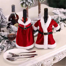 Load image into Gallery viewer, Creative Christmas Wine Bottle Set Golden Velvet Dress Wine Bottle Cover Wine Bottle Bag
