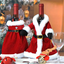 Load image into Gallery viewer, Creative Christmas Wine Bottle Set Golden Velvet Dress Wine Bottle Cover Wine Bottle Bag
