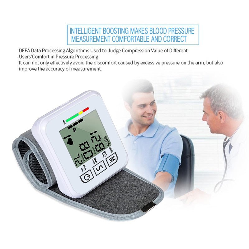 LCD Digital Wrist Blood Pressure Monitor