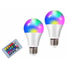 Load image into Gallery viewer, E27 LED RGB Lamp Spotlight Bulb IR Remote Control Led Smart  Bulb
