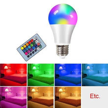 Load image into Gallery viewer, E27 LED RGB Lamp Spotlight Bulb IR Remote Control Led Smart  Bulb
