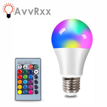 Load image into Gallery viewer, E27 LED RGB Lamp Spotlight Bulb IR Remote Control Led Smart  Bulb
