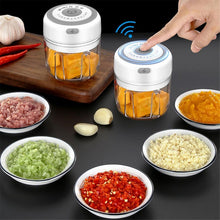 Load image into Gallery viewer, Electric Food Crusher Mini Garlic Press Garlic Crusher Vegetable Chopper
