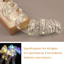 Load image into Gallery viewer, 40 LED 4m Copper Wire Ribbon Bows Lights
