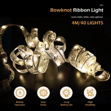 Load image into Gallery viewer, 40 LED 4m Copper Wire Ribbon Bows Lights
