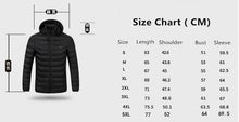 Load image into Gallery viewer, Men Winter Warm USB 9 Areas Heating Jackets
