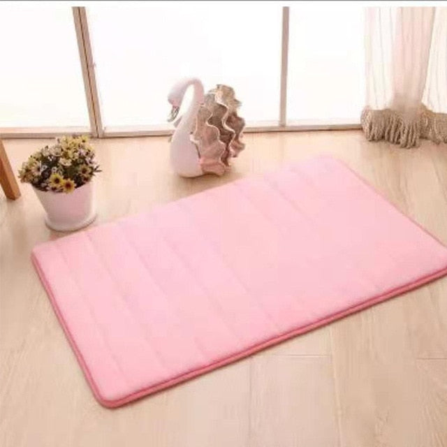 Home Bath Mat Coral Fleece Bathroom Carpet