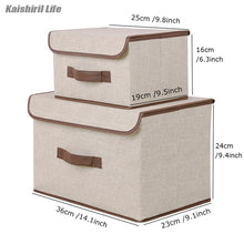 Load image into Gallery viewer, 2Pcs Fabric Storage Bins &amp; Storage Box
