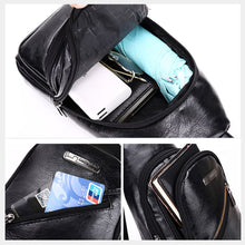 Load image into Gallery viewer, Men PU USB Charging Shoulder Bag
