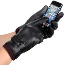 Load image into Gallery viewer, Male Autumn Winter PU Leather Gloves
