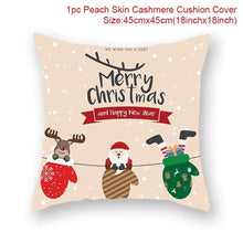 Load image into Gallery viewer, Santa Claus Elk Christmas Decoration Cushion Cover
