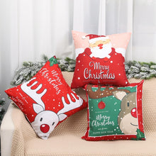 Load image into Gallery viewer, Santa Claus Elk Christmas Decoration Cushion Cover

