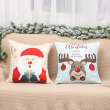 Load image into Gallery viewer, Santa Claus Elk Christmas Decoration Cushion Cover
