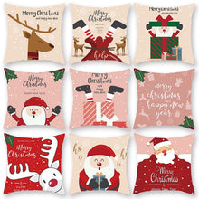 Load image into Gallery viewer, Santa Claus Elk Christmas Decoration Cushion Cover
