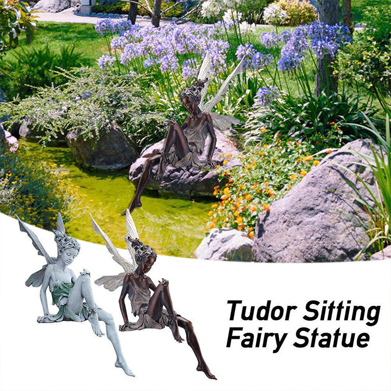 Resin handicraft flower fairy garden ornament Turek sitting demon statue