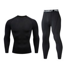 Load image into Gallery viewer, Quick Dry Men&#39;s Thermal underwear Sets Running Compression Sport Suits
