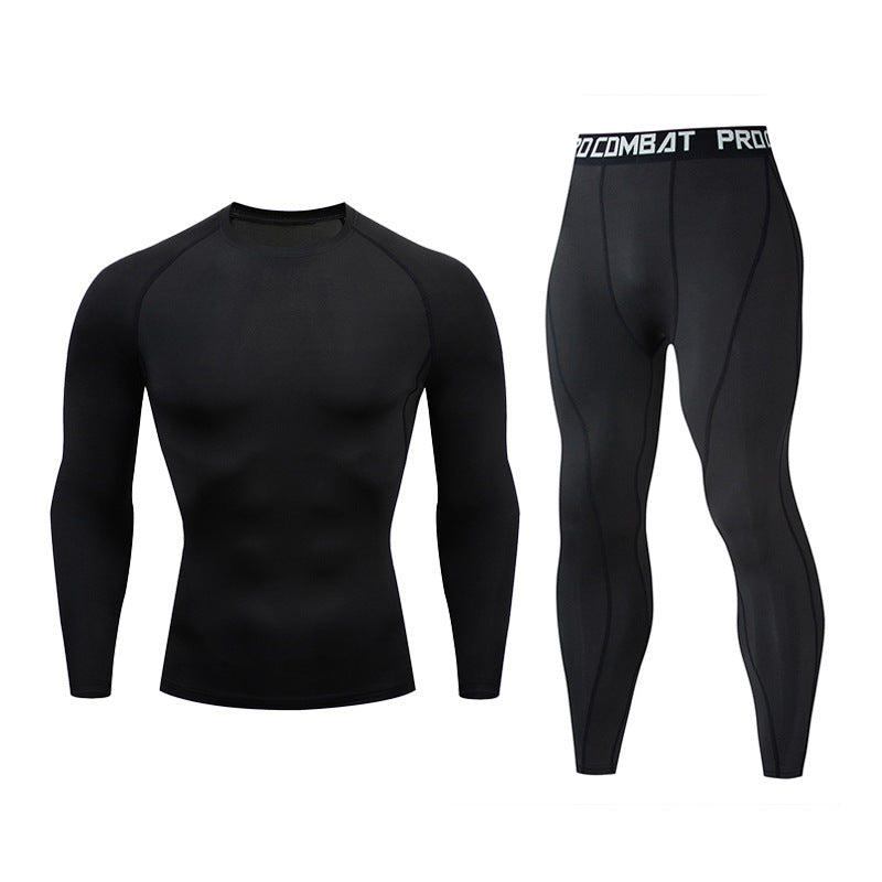Quick Dry Men's Thermal underwear Sets Running Compression Sport Suits