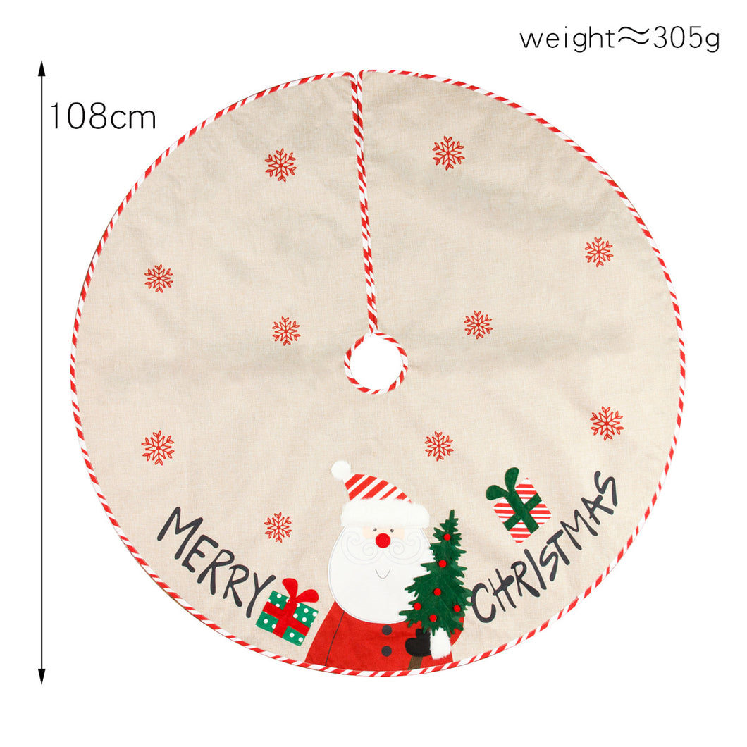 Santa Claus Snowman Christmas Tree Skirt