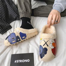 Load image into Gallery viewer, Unisex Graffiti Cartoon Cotton Plush Warm Slippers
