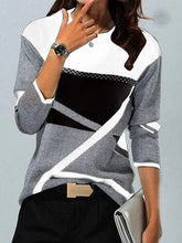 Load image into Gallery viewer, Women&#39;s T-shirt New Fashion Long Sleeve Printed Round Neck Casual T-shirt
