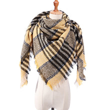 Load image into Gallery viewer, Autumn and winter new circle yarn burr color plaid scarf
