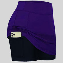 Load image into Gallery viewer, Women&#39;s  Active Athletic Skort Skirt with Pockets Double-Layer Shorts
