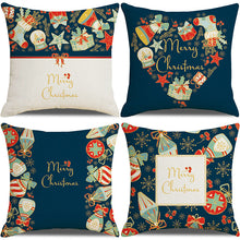 Load image into Gallery viewer, 4 Pack New Christmas Linen Pillowcase
