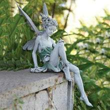 Load image into Gallery viewer, Resin handicraft flower fairy garden ornament Turek sitting demon statue
