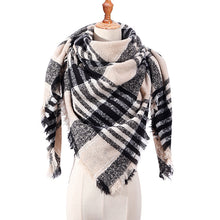 Load image into Gallery viewer, Autumn and winter new circle yarn burr color plaid scarf
