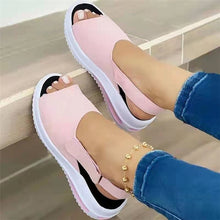 Load image into Gallery viewer, Women&#39;s Fashion Platform Flat Heel Velcro Casual Fish Mouth Sandals
