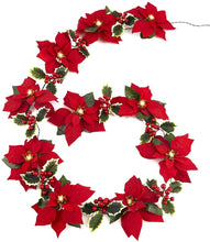 Load image into Gallery viewer, 3M 20LED Christmas poinsettia lantern string
