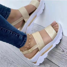 Load image into Gallery viewer, Summer Casual Wedge Design Shoes Buckle Strap Chunky Sandalias Lady Beach Footwear
