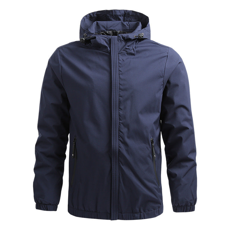 Business leisure High Quality Men's Zipper Hooded Jacket