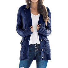Load image into Gallery viewer, Women’s Long Sleeve Open Front Knitted Cardigan Sweater
