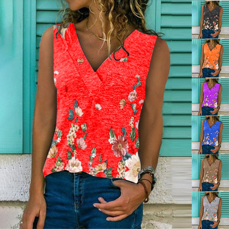 Female Floral Printed T Shirt Casual Streetwear