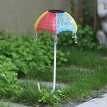 Load image into Gallery viewer, Solar LED Ground Plug Iron Umbrella Garden Landscape Decorative Light
