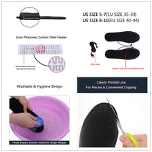 Load image into Gallery viewer, 1 Pair USB Heated Shoe Insoles
