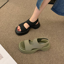 Load image into Gallery viewer, Casual stretch cloth all-match platform platform sports sandals
