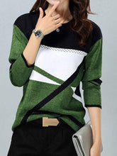 Load image into Gallery viewer, Women&#39;s T-shirt New Fashion Long Sleeve Printed Round Neck Casual T-shirt
