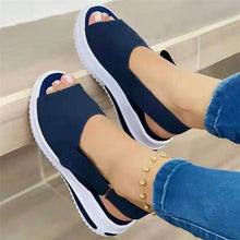 Load image into Gallery viewer, Women&#39;s Fashion Platform Flat Heel Velcro Casual Fish Mouth Sandals
