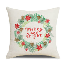 Load image into Gallery viewer, 4 Pack New Christmas Linen Pillowcase
