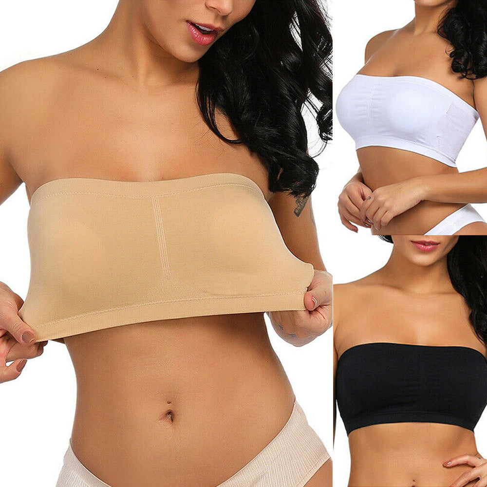Women Seamless Strapless High Elastic Wrapped