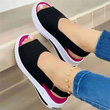 Load image into Gallery viewer, Women&#39;s Fashion Platform Flat Heel Velcro Casual Fish Mouth Sandals
