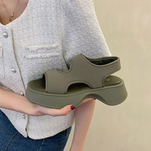 Load image into Gallery viewer, Casual stretch cloth all-match platform platform sports sandals
