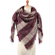 Load image into Gallery viewer, Autumn and winter new circle yarn burr color plaid scarf

