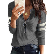 Load image into Gallery viewer, Autumn and Winter Warm Tops Long Sleeve Tee Shirts Knitted Sweater
